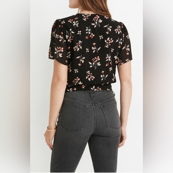 Madewell | NWT Botanical Print Wrap Top | Size L - Picture 5 of 5